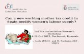 Can a new working mother tax credit in Spain modify women’s labour supply?