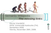 Semantic Wikipedia The missing links