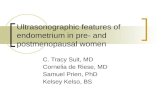 Ultrasonographic features of endometrium in pre- and postmenopausal women