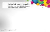 Markkinatrendit EPiServer Day 2012, Suomi Kalle Bäckman,  Maajohtaja