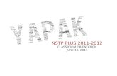 NSTP PLUS 2011-2012 CLASSROOM ORIENTATION JUNE 18, 2011