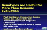 Genotypes are Useful for More Than Genomic Evaluation