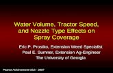 Water Volume, Tractor Speed, and Nozzle Type Effects on Spray Coverage