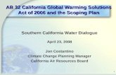 Southern California Water Dialogue April 23, 2008 Jon Costantino Climate Change Planning Manager