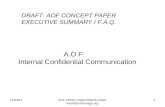 DRAFT: AOF CONCEPT PAPER EXECUTIVE SUMMARY / F.A.Q.
