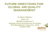 FUTURE DIRECTIONS FOR  GLOBAL AIR QUALITY MANAGEMENT