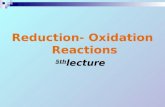 Reduction- Oxidation  Reactions 5th lecture
