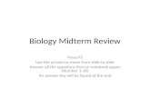 Biology Midterm Review