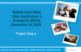 Babies Can’t Wait  Data Application & Enterprise Billing December 14, 2010