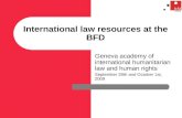 International law resources at the BFD