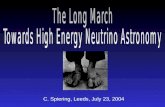 The Long March Towards High Energy Neutrino Astronomy