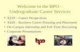Welcome to the BPO – Undergraduate Career Services