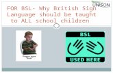FOR BSL- Why British Sign Language should be taught to ALL school children
