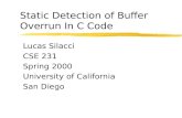 Static Detection of Buffer Overrun In C Code