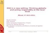 ESD in a new setting: Thinking globally and acting responsibly at the local level
