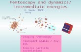 Femtoscopy and dynamics/ intermediate energies
