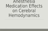 Anesthesia Medication  Effects on  Cerebral  Hemodynamics