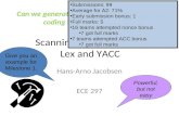 Scanning & Parsing with  Lex and YACC