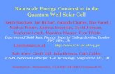 Nanoscale Energy Conversion in the  Quantum Well Solar Cell
