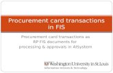 Procurement card transactions in FIS