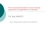 Fermi-Liquid description of spin-charge separation & application to cuprates