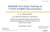 ENDF/B-VII.0 Data Testing of  233 U/Th ICSBEP Benchmarks