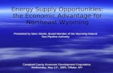 Energy Supply Opportunities: the Economic Advantage for Northeast Wyoming