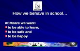 How we behave in school…