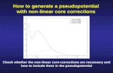 How  to generate a  pseudopotential  with non-linear core corrections