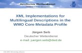XML Implementations for Multilingual Descriptions in the WMO Core Metadata Profile