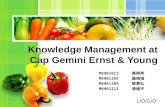 Knowledge Management at Cap Gemini Ernst & Young