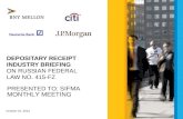 DEPOSITARY RECEIPT INDUSTRY BRIEFING  ON RUSSIAN FEDERAL  LAW NO. 415-FZ