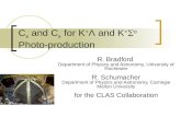 C x  and C x  for K + Λ  and K + S o  Photo-production