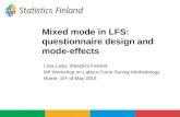 Mixed mode in LFS: questionnaire design and mode-effects