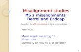 Misalignment studies MS z misalignments  Barrel and Endcap
