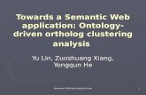Towards a Semantic Web application: Ontology-driven ortholog clustering analysis