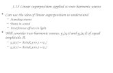 1.15 Linear superposition applied to two harmonic waves