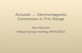 Acoustic  ↔ Electromagnetic Conversion in THz Range