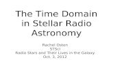 The Time Domain in Stellar Radio Astronomy