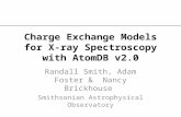 Charge Exchange Models for X-ray Spectroscopy with  AtomDB  v2.0