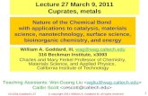 Lecture 27 March 9, 2011 Cuprates, metals