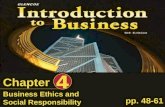 Business Ethics and  Social Responsibility