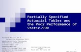 Partially Specified Actuarial Tables and the Poor Performance of Static-99R