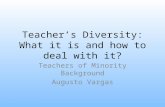 Teacher’s Diversity: What it is and  how  to deal with it?