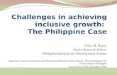 Challenges in achieving inclusive growth:  The Philippine Case