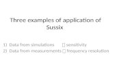 Three examples of application of  Sussix