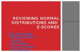 Reviewing Normal Distributions and  Z-scores