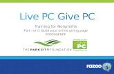 Training for Nonprofits P art I of II:  Build your online giving page 40320AE8CF