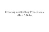 Creating and Calling Procedures Alice 3  Beta