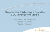 Regler for tildeling af gratis CO2 kvoter fra 2013